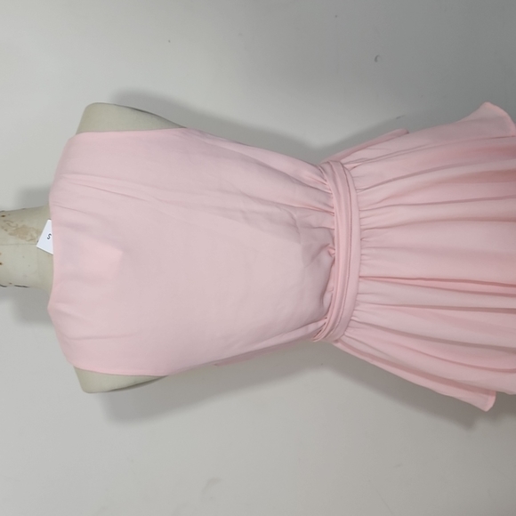 Lioness Peach Deep Vneck Tiered Dress Size S - Picture 5 of 8